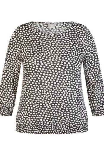 RABE Shirt schwarz gepunktet 3/4-Arm