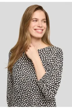 RABE Shirt schwarz gepunktet 3/4-Arm