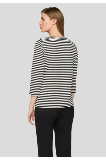 RABE Shirt schwarz gestreift
