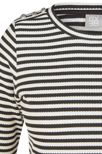 RABE Shirt schwarz gestreift