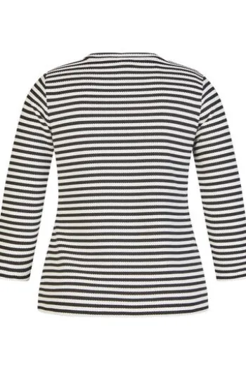RABE Shirt schwarz gestreift