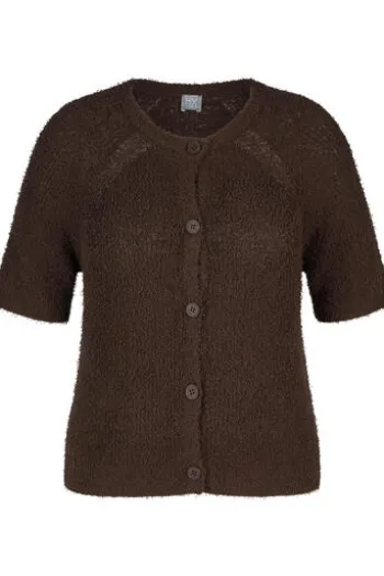 RABE Strickjacke schoko Kurzarm