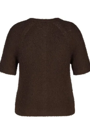 RABE Strickjacke schoko Kurzarm