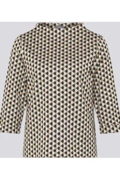 RABE Sweatshirt mandel gemustert 3/4-Arm