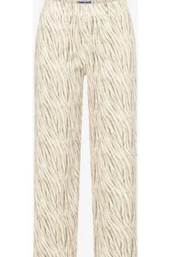 RAPHAELA BY BRAX 6/8 Culotte-Hose Pam ecru gemustert Wide Fit im Animal-Dessin