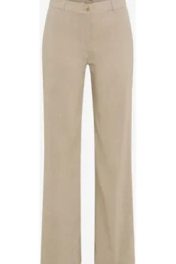 RAPHAELA BY BRAX Hose Peggy Flared sand gestreift im hochwertigen Leinen-Mix