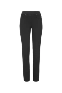 RAPHAELA BY BRAX Jeans Pamina schwarz Slim Fit in Schlupfform mit Reißverschlussoptik