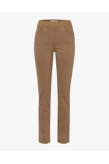 RAPHAELA BY BRAX Jeans Pamina sand Slim Fit in Schlupfform mit Reißverschlussoptik