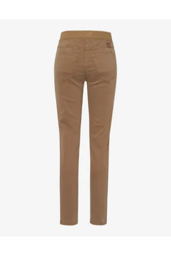 RAPHAELA BY BRAX Jeans Pamina sand Slim Fit in Schlupfform mit Reißverschlussoptik