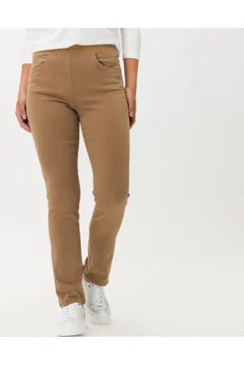 RAPHAELA BY BRAX Jeans Pamina sand Slim Fit in Schlupfform mit Reißverschlussoptik