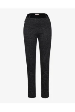 RAPHAELA BY BRAX Jersey-Hose Lillyth anthrazit gemustert Slim Fit