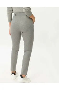 RAPHAELA BY BRAX Jersey-Hose Lillyth hellgrau Slim Fit im Fischgrät-Dessin