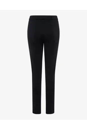 RAPHAELA BY BRAX Thermo-Jersey-Hose Lillyth schwarz mit warmer Fleece-Innenseite