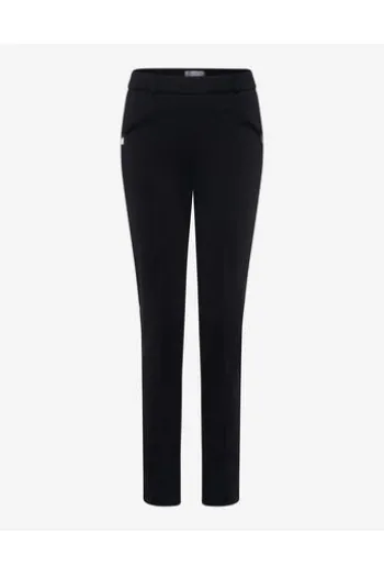 RAPHAELA BY BRAX Thermo-Jersey-Hose Lillyth schwarz mit warmer Fleece-Innenseite