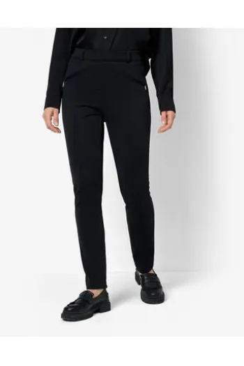 RAPHAELA BY BRAX Thermo-Jersey-Hose Lillyth schwarz mit warmer Fleece-Innenseite