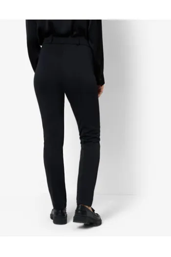 RAPHAELA BY BRAX Thermo-Jersey-Hose Lillyth schwarz mit warmer Fleece-Innenseite