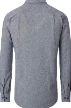 REDMOND Flanell Hemd blau Comfort Fit Langarm