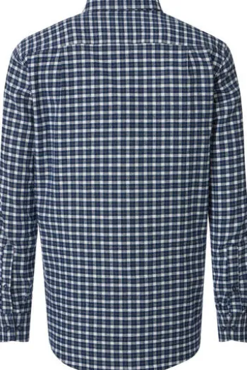 REDMOND Flanell Hemd blau kariert Comfort Fit Langarm