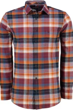 REDMOND Flanell-Hemd kariert Regular Fit Langarm