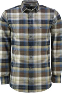 REDMOND Flanell-Hemd kariert Regular Fit Langarm