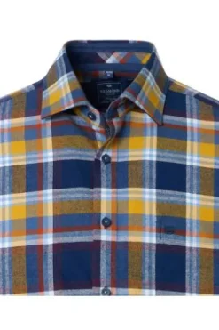 REDMOND Flanell Hemd Orange kariert