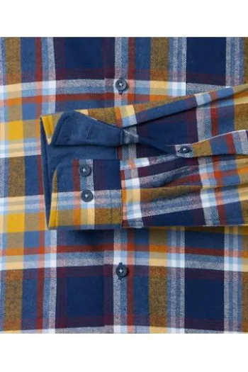 REDMOND Flanell Hemd Orange kariert