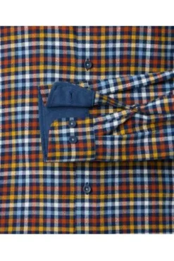 REDMOND Flanell Hemd Orange kariert