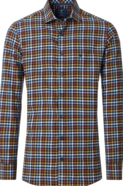 REDMOND Flanell Hemd Orange kariert