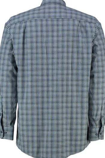 REDMOND Hemd blau kariert Comfort Fit Langarm Button-Down