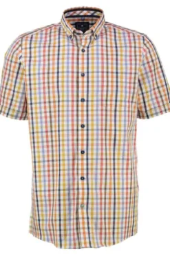 Redmond Hemd gelb kariert Regular Fit