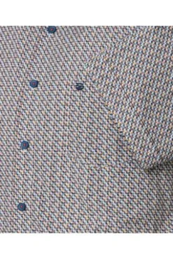 REDMOND Hemd terra gemustert Comfort Fit Kurzarm