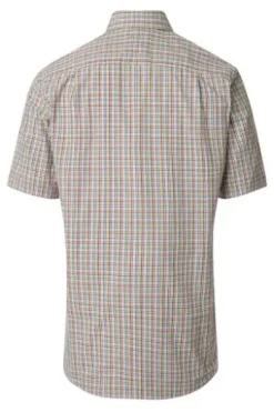 REDMOND Hemd terra kariert Comfort Fit Kurzarm