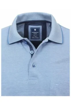 REDMOND Jersey Polo Shirt hellblau Regular Fit