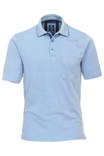 REDMOND Jersey Polo Shirt hellblau Regular Fit