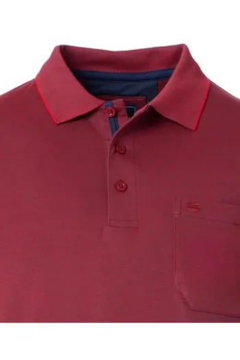 REDMOND Jersey Polo Shirt rot Regular Fit