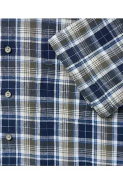 REDMOND Karo Hemd grün kariert Casual Fit Kurzarm