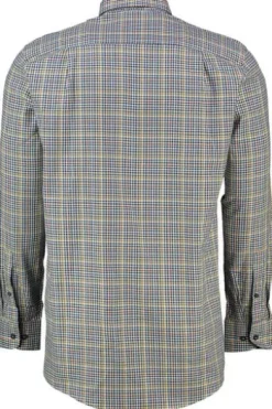 REDMOND Oxford Karo Hemd gelb kariert Regular Fit Langarm Button-Down
