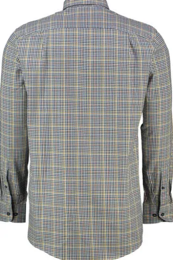 REDMOND Oxford Karo Hemd gelb kariert Regular Fit Langarm Button-Down