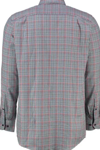 REDMOND Oxford Karo Hemd rot kariert Regular Fit Langarm Button-Down