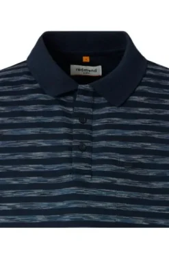 REDMOND Polo-Shirt blau gestreift