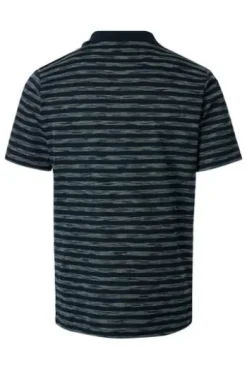 REDMOND Polo-Shirt grün gestreift