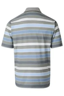 REDMOND Polo-Shirt grün gestreift