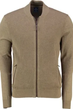 REDMOND Strickjacke braun Strukturmuster