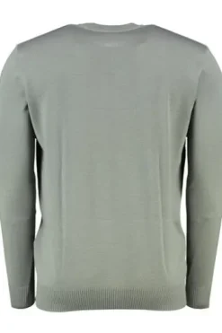 Rundhals Pullover foggy teal einfarbig