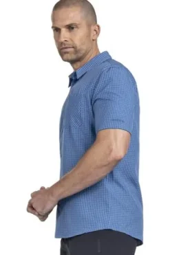 SCHOEFFEL Hemd Circ Dalfoss allure blue kariert Regular Fit