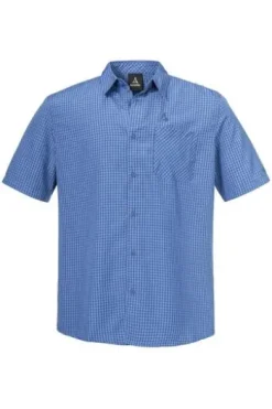 SCHOEFFEL Hemd Circ Dalfoss allure blue kariert Regular Fit