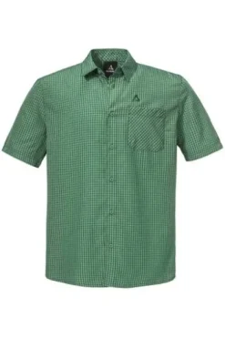 SCHOEFFEL Hemd Circ Dalfoss fir green kariert Regular Fit