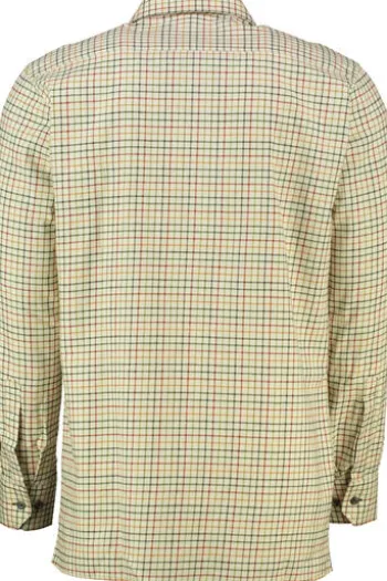 SKOGEN Flanell Hemd beige kariert Regular Fit mit Brusttasche