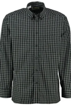 SKOGEN Hemd grün/ schwarz kariert Regular Fit