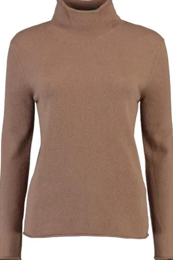 S.MARLON Stehbund- Pullover beige, flauschig, weichem Cashmere